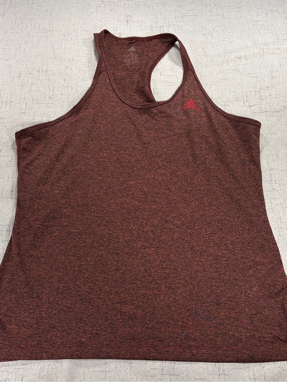 adidas Women's Maroon Heather Racerback Tank